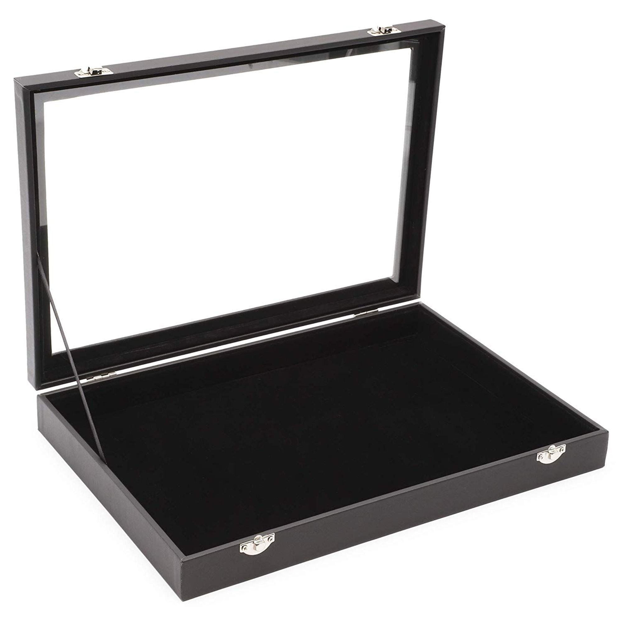 Black Velvet Jewelry Display Case Box for Necklaces Pendants Ring