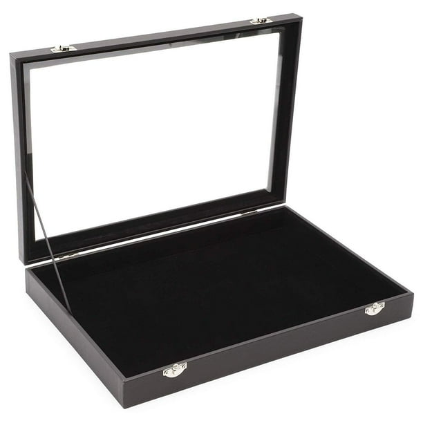 Juvale Black Velvet Jewelry Display Case Box for Necklaces Pendants