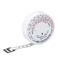 thumbnail image 2 of DEWIN Measuring Tape, Tape Measuring Body Mass Index Round Fat Measurement Measure Fitness Measuring Body Retractable Tape 1 Pcs, 2 of 8