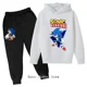 thumbnail image 3 of Conjunto de sudadera con capucha Sonic para niños, primavera y otoño, 2 piezas, bonitos trajes con capucha para niños y niñas de 3 a 14 años, 3 of 5