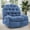 Blue, variant on YSICK Oversized Power Swivel Rocker Recliner Chair with USB Ports Chenille for Living Room,Black