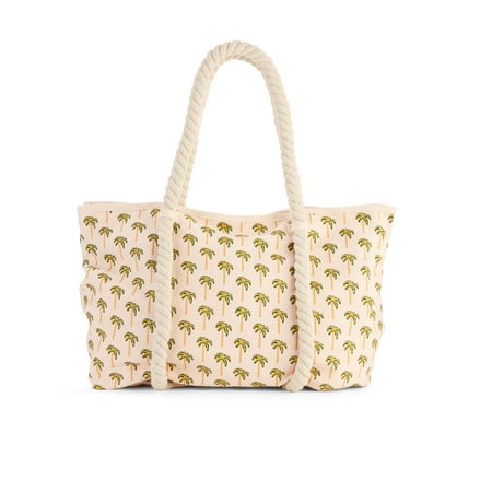 No Boundaries Palm Tree Rope Tote