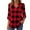 Red, variant on Heisall Womens Blouses 2025 Fall Long Sleeve Button-Up V-Neck Loose Casual Fashion Checkered Print Shirts