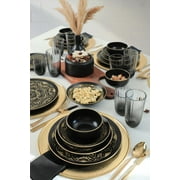 Olivian - 0580 - Black Gold - Ceramic Dinner Set