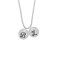thumbnail image 2 of Delight Jewelry Silvertone Large Script Letter - B - 3/4'' Disc - Silvertone Script Initial Disc - Z - Charm Necklace, 20"+3", 2 of 4