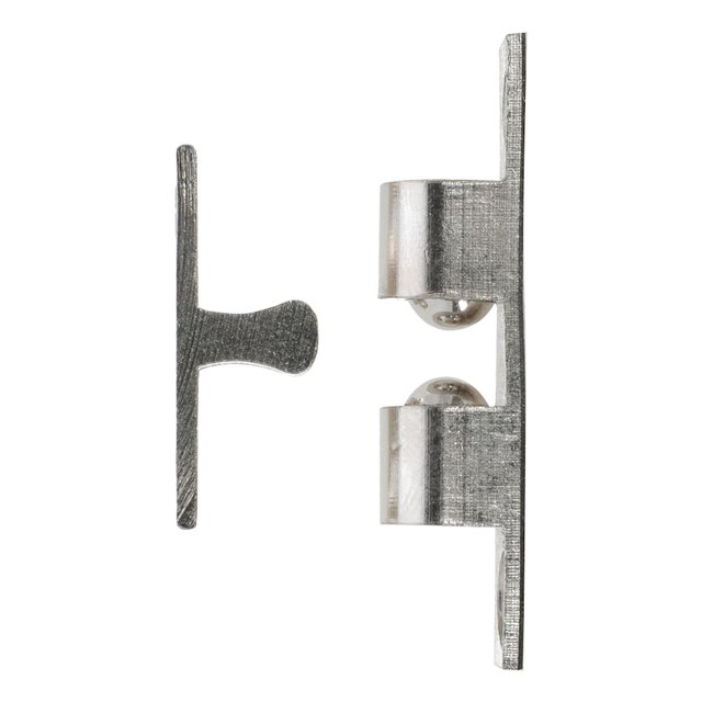 Pack De 2 Resbalón Doble Bala Handy Home Latón Níquel 1X4.7X