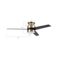 thumbnail image 4 of Smaair 52" Black & Gold Modern Indoor Ceiling Fan with Light Wall Control and Remote by Wifi App, 4 of 8