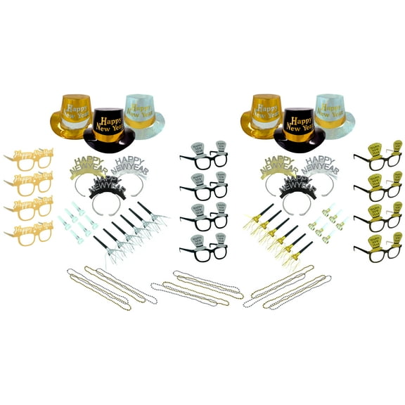 Love It Products Multi-color New Years Party Supply Sets, (48 Pieces)