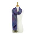 thumbnail image 4 of Paisley Pattern Tow Layered Woven Pashmina Shawl Scarf Wrap Stole, 4 of 4