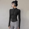 thumbnail image 1 of Quick-Drying Sports Jacket Yoga Top with Long Sleeve and Zipper, 1 of 4