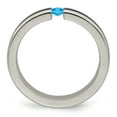 thumbnail image 6 of Edward Mirell Titanium Blue Topaz and Blue Anodized 4mm Band EMR168, 6 of 8