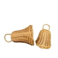 thumbnail image 6 of Handwoven Rattan Bells Christmas Ornaments Natural Wicker Hanging Decor for Tree Fireplace Mantel Window Shelf Holiday Home Winter Seasonal Decoration, 6 of 7