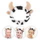 thumbnail image 2 of WORGEOUS Diadema para lavar la cara con cuerno de vaca, diadema para lavar la cara con orejas de vaca, diadema de maquillaje para mujer, 2 of 7