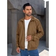 thumbnail image 6 of Colsmile Men's Bomber Jacket, Lightweight Casual Zip Up Windbreaker with Plaid Lining, 6 of 7