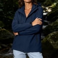 thumbnail image 4 of Fall Jackets for Women Waterproof Windbreaker Zip Up Hooded Outdoor Rain Jacket with Multi Pockets for Hiking Travel Workwear, 4 of 9