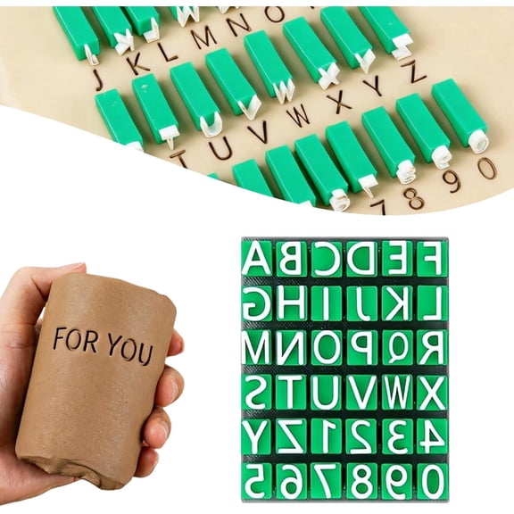Alphabet Stamps Set for Clay Pottery, Polymer Clay Stamps, Uppercase Alphabet and Numbers Small Press Fondant Embosser DIY Cookie Stamps