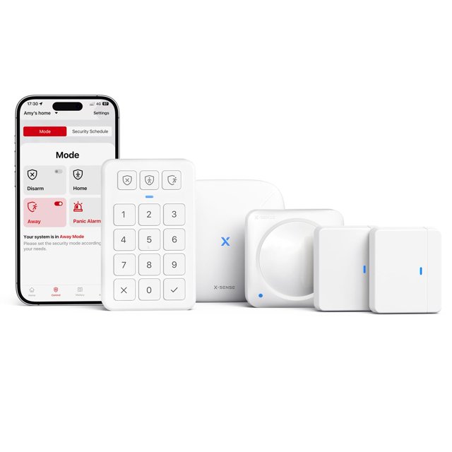 Sistema de seguridad inteligente para el hogar X-Sense AS05 con 1 base, 2 puertas, 1 sensor de movimiento y 1 teclado
