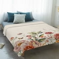 thumbnail image 4 of Spring Floral Blanket Soft Cozy Warm Throw Blanket for Couch, Plush Fuzzy Flannel Fleece Blankets for Sofa, Summer Botanical Watercolor Blooming Rustic Bed Blankets Lightweight Gifts for Men, 30"x40", 4 of 9