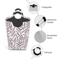 thumbnail image 4 of Vsdgher Lavender Flowers Print Square Laundry Bag Large Collapsible Dirty Clothes Bags With Handles Waterproof Essentials Storage For College Dorm, Family, 4 of 6
