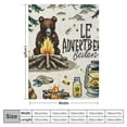 thumbnail image 4 of Orinice Bear Campfire Adventure Warm Lightweight Blanket Soft Fleece Blankets All Seasons for Bed Couch Sofa Decor Cow Gifts 40x50in, 4 of 6