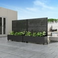 thumbnail image 2 of MAYEERTY 47"x47" Metal Black Rectangle Pots and Planter Raised Box with Trellis for Vine Climbing Plants, 2 of 6