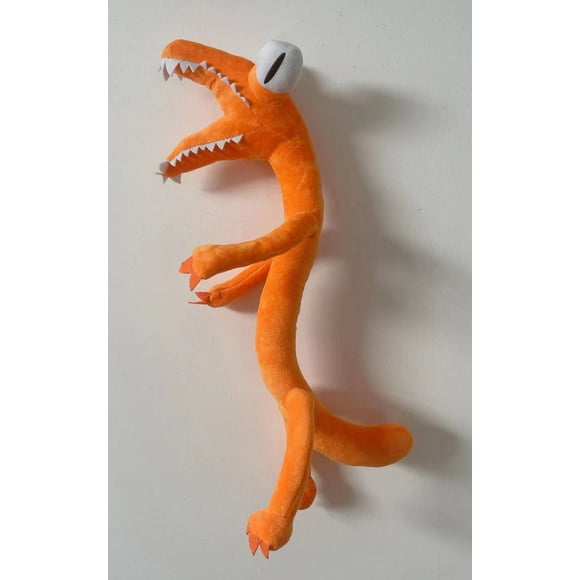 (1 pack) Cartoon cute plush doll doll rainbow partner doll plush toy doll (orange lizard 30cm)