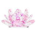 thumbnail image 2 of DOLITY Bling Crystal Lotus Flower Model Glass Craft Home Tabletop Decoration Pink, 2 of 7