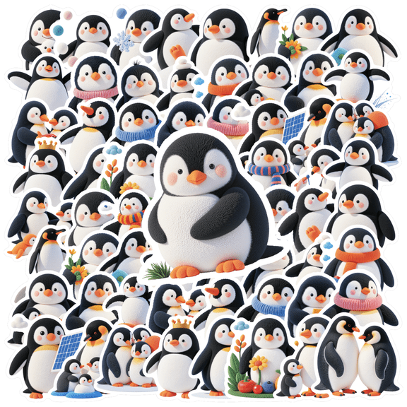 Penguin Animal Stickers Arctic Cute Stickers Stationery Stickers for Laptop Fridge Phone
