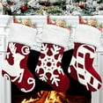 thumbnail image 3 of Happy Date Knit Christmas Stockings Large Cable Xmas Stockings Classic Chunky Hand Stockings, 3 of 9
