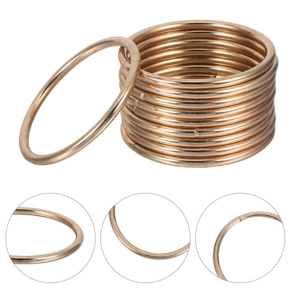 VERDANVERSE 10Ud Aros Metálicos Dorados Para Manualidades Con Acabado Para Guirnaldas Y Proyectos Creativos