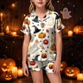 thumbnail image 2 of OJSFQUFP Girls Shorts Set Toddler Short Sleeve Print Shirts Tops Pants Outfits Button, 2 of 6