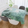 thumbnail image 5 of Tropical Palm Leaves Rectangle Tablecloth, Dust Proof Anti Wrinkle Wipeable Table Cloth Tabletop foration of Dinner Kitchen Wedding Holiday Party 60"x90" Decor Gift, 5 of 7