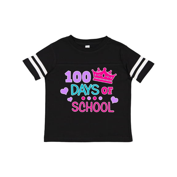 Inktastic 100 Days of School in Pink and Purple with Crown Girls Toddler T-Shirt