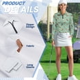 thumbnail image 5 of Uorisanigo Horse Flower Women's Long Sleeve Golf Shirt Dry-Fit Comfortable Athletic Polo Workout Tops Fashionable Zip Up Collar Tennis Tops Size XS, 5 of 7