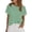Green #010, variant on Womens Short Sleeve Striped Tshirts Summer Color Block Scalloped Tops Trendy Casual Basic Tee Shirts, XL