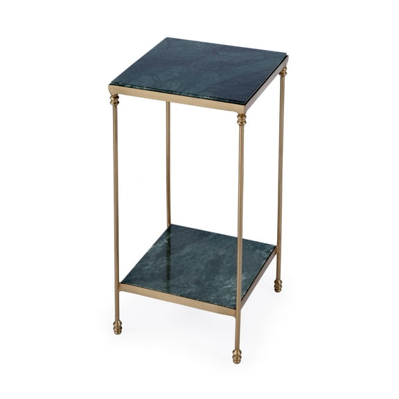 Larkin Marble & Iron Side Table in Green  3319475