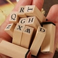 thumbnail image 7 of Wooden Alphabet Stamp Set 36 Pcs Handmade Typewriter Letterpress Toy for Kids DIY Craft Scrapbooking, 7 of 7