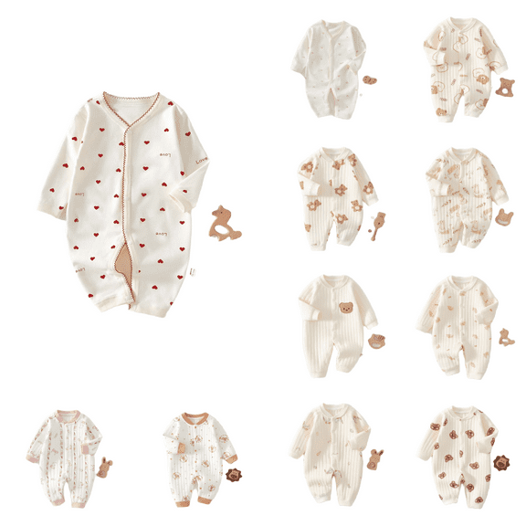 Ahuyic Toddler Kids Casual Rompers, Autumns And Winters Kids Long Sleeved JumpSuit,Newborn Clothes Jumpsuit Spring And Autumns Styles Boneless Hoodie Newborn Spring And Autumns Clothing Cute Clothes