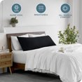 thumbnail image 2 of Bare Home Funda de Almohada Corporal - Cierre de Cremallera - Ultra Suave - Doble Cepillado - Negro, 2 of 8