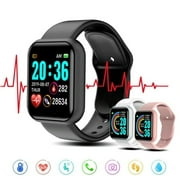 Fitness Tracker avec moniteur de fréquence cardiaque et de pression artérielle IP67 étanche écran couleur montre intelligente moniteur d'activité podomètre pour hommes femmes