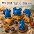 thumbnail image 5 of Ocean Filled Pie Press Collection, Mini Ocean Animal Pie Molds Reusable Dough Presser Pocket For Cutting, Filling, Shaping & Sealing, for Family Baking, Parties and Coastal Fun,D, 5 of 9