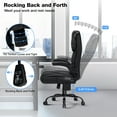 thumbnail image 6 of Hoffree Ergonomic Office Chair with Heated Massage Computer Desk Chair with Flip Arms High Back Executive Leather Chair Adjustable Task Chair with Lumbar Back Support for Office, 6 of 10