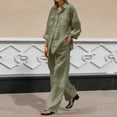 thumbnail image 2 of Women's Casual Long Sleeve Shirt And Loose Pants Two Piece Set Comfortable Wear Trousers Suit For Daily Spring Autumn Outfits pajama sets, 2 of 8