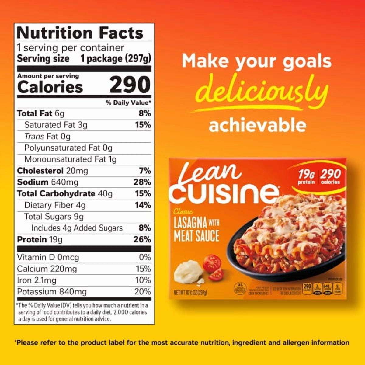 Lean Cuisine Lasagna w/ Meat Sauce 10.5 oz, Pack of 12