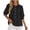 Black, variant on Women Maternity Button Down Work Shirts Nursing Blouses Business Pleated Lantern Sleeve Pregnancy Office Tops