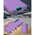 thumbnail image 5 of for Samsung Galaxy A35-5G Case, with Screen Protector, Port Protection, Full-Body Non-Slip Silicone Rubber Covered, 3-Layer Heavy Duty Drop-Proof Cover Phone Case, Purple, 5 of 14