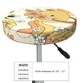 thumbnail image 2 of Uemuo Groovy Floral Pattern Round Bar Stool Seat Covers Washable Stool Cushion Slipcover Elastic Bar Chair Covers-12 inch, 2 of 7