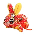 thumbnail image 2 of DOLITY Adorable Chinese New Year Toy Bunny Doll Spring Festival Decor Soft 20cm Deep Red, 2 of 9