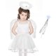thumbnail image 2 of Bestoyard 4pcs Angel Costumes Headband Wing Wand Tutu Skirt Set Angle Girls Fairy Dress Outfit (angel), 2 of 3
