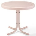 thumbnail image 1 of Crosley Furniture Table d'Appoint Rétro en Métal pour Patio, Rose Pastel, 1 of 6